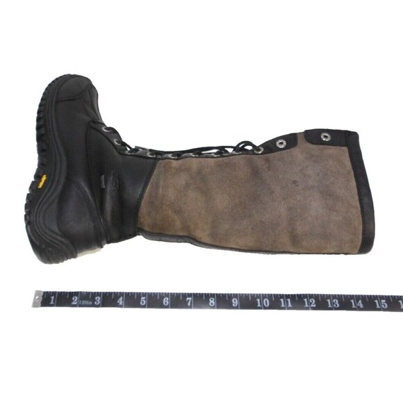 UGG Adirondack Event waterproof black & tan lace up fur lined boots women's 8 - Picture 9 of 9